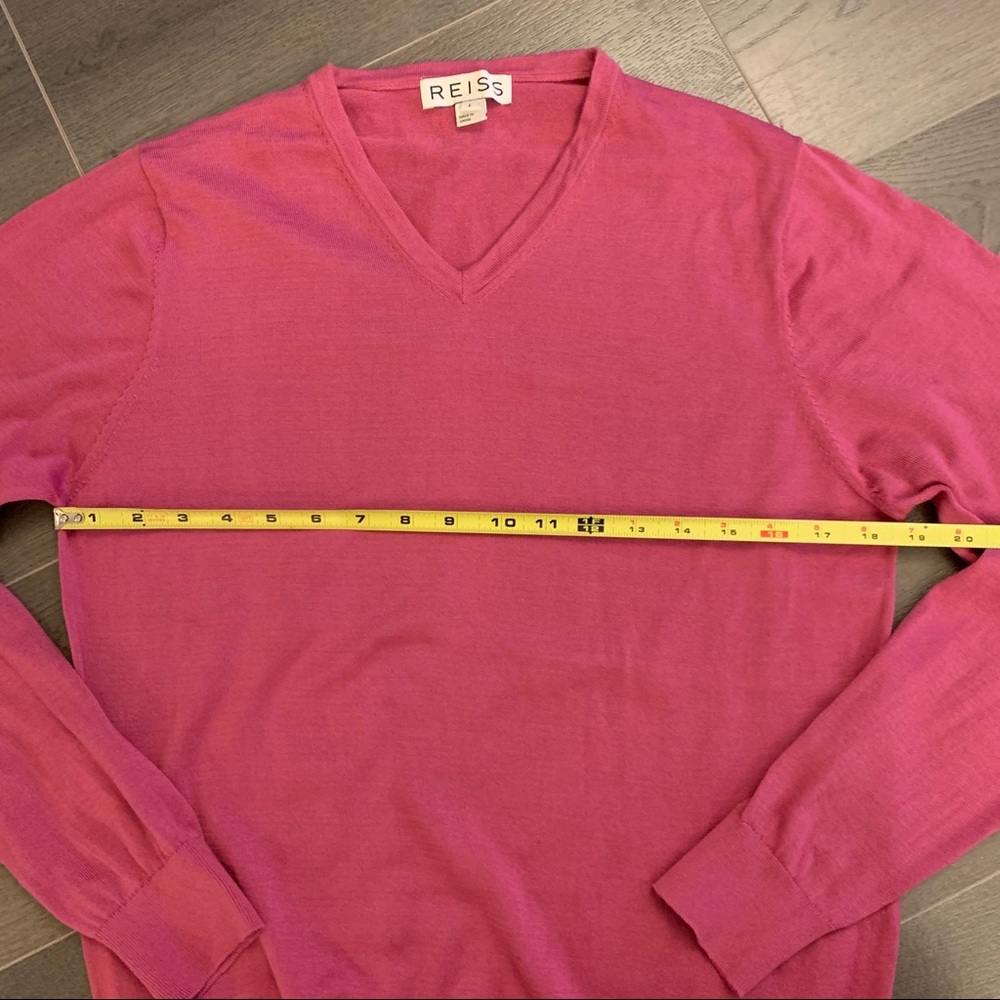 Reiss men’s cotton pink sweater (Sz L) - Picture 7 of 10